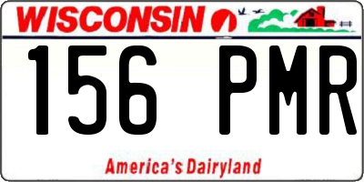 WI license plate 156PMR