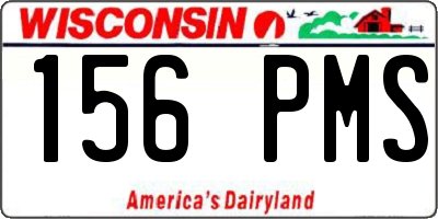 WI license plate 156PMS