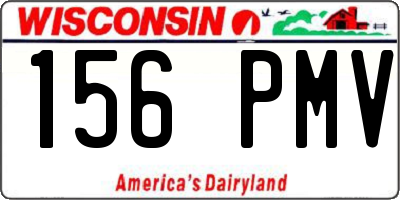 WI license plate 156PMV