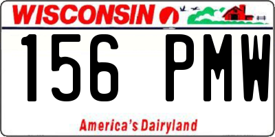 WI license plate 156PMW