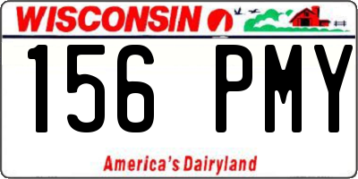 WI license plate 156PMY