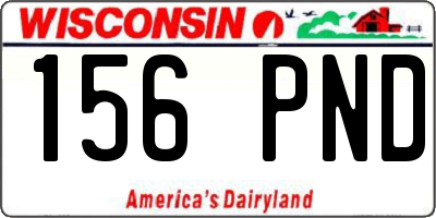 WI license plate 156PND