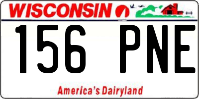 WI license plate 156PNE