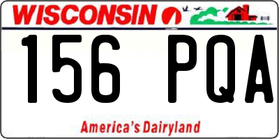 WI license plate 156PQA