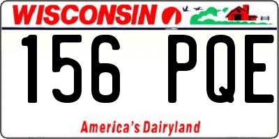 WI license plate 156PQE
