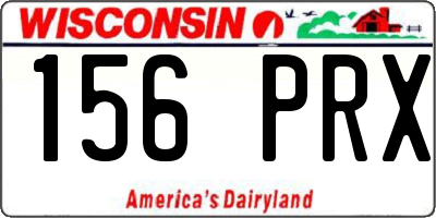 WI license plate 156PRX