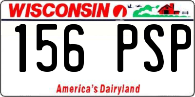 WI license plate 156PSP