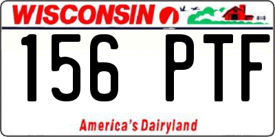 WI license plate 156PTF
