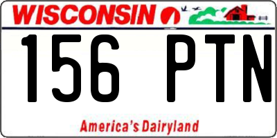 WI license plate 156PTN