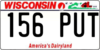 WI license plate 156PUT