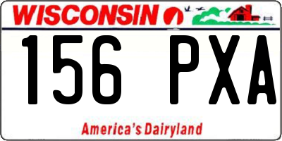 WI license plate 156PXA