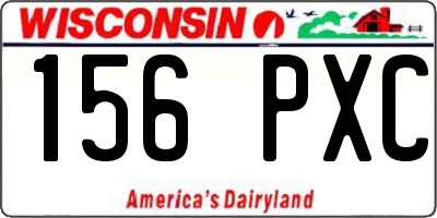 WI license plate 156PXC