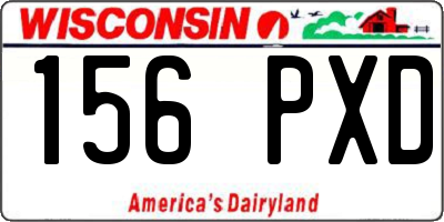 WI license plate 156PXD