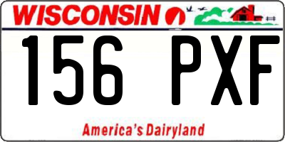 WI license plate 156PXF