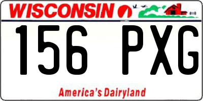 WI license plate 156PXG