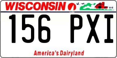 WI license plate 156PXI