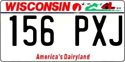 WI license plate 156PXJ