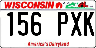 WI license plate 156PXK