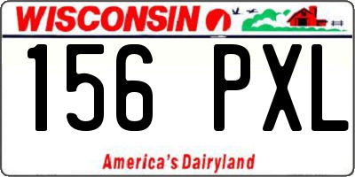 WI license plate 156PXL