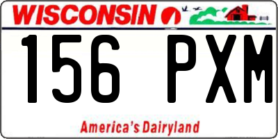 WI license plate 156PXM