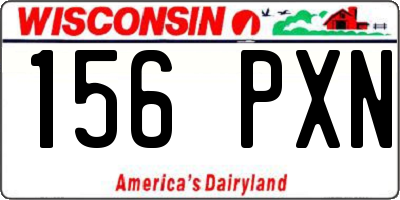 WI license plate 156PXN