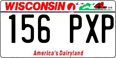 WI license plate 156PXP