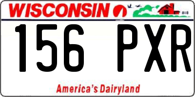 WI license plate 156PXR