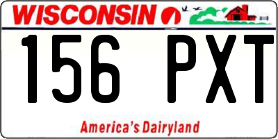 WI license plate 156PXT