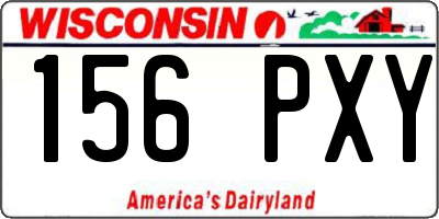 WI license plate 156PXY