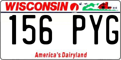 WI license plate 156PYG