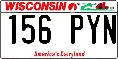 WI license plate 156PYN