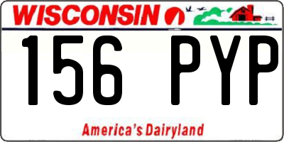 WI license plate 156PYP