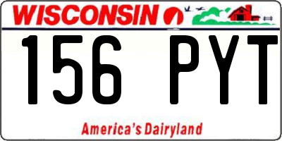 WI license plate 156PYT
