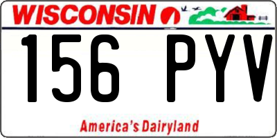 WI license plate 156PYV