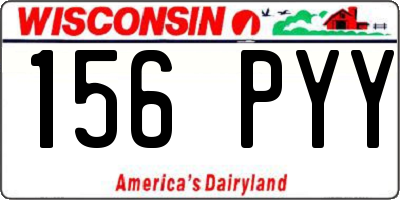 WI license plate 156PYY