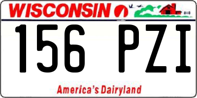 WI license plate 156PZI