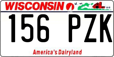 WI license plate 156PZK