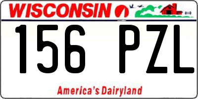 WI license plate 156PZL