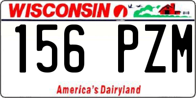 WI license plate 156PZM