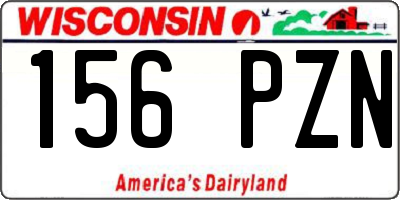 WI license plate 156PZN