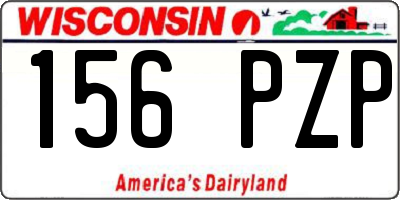 WI license plate 156PZP
