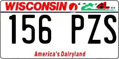 WI license plate 156PZS