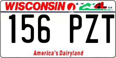 WI license plate 156PZT