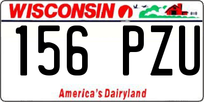 WI license plate 156PZU