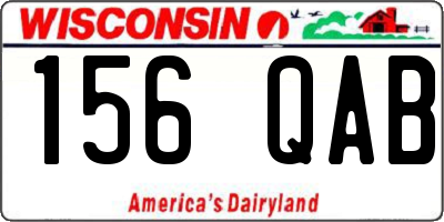 WI license plate 156QAB