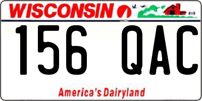 WI license plate 156QAC