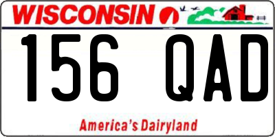 WI license plate 156QAD