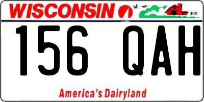 WI license plate 156QAH