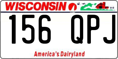 WI license plate 156QPJ