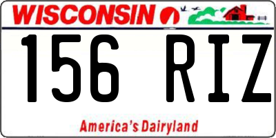 WI license plate 156RIZ